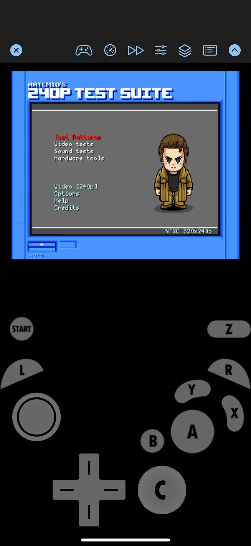 iCube running a GameCube game on iPhone