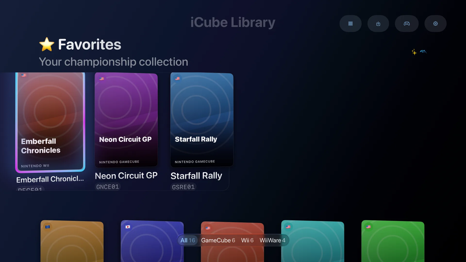 iCube library on Apple TV